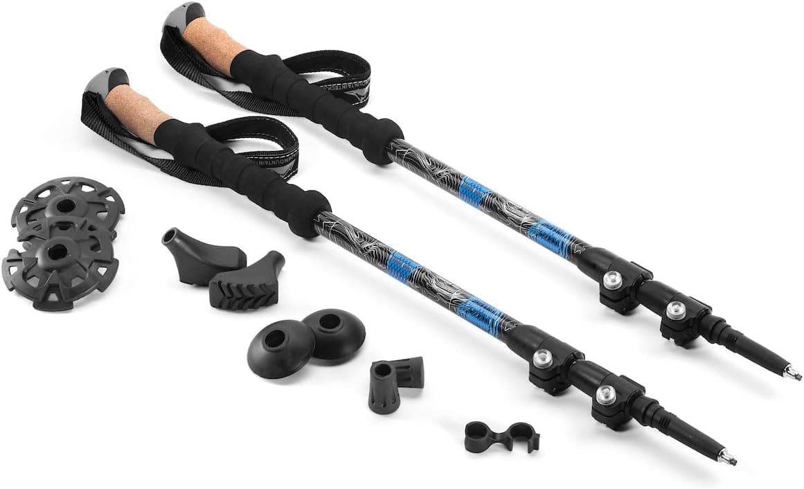 Cascade Mountain Tech carbon fiber adjustable trekking poles pair